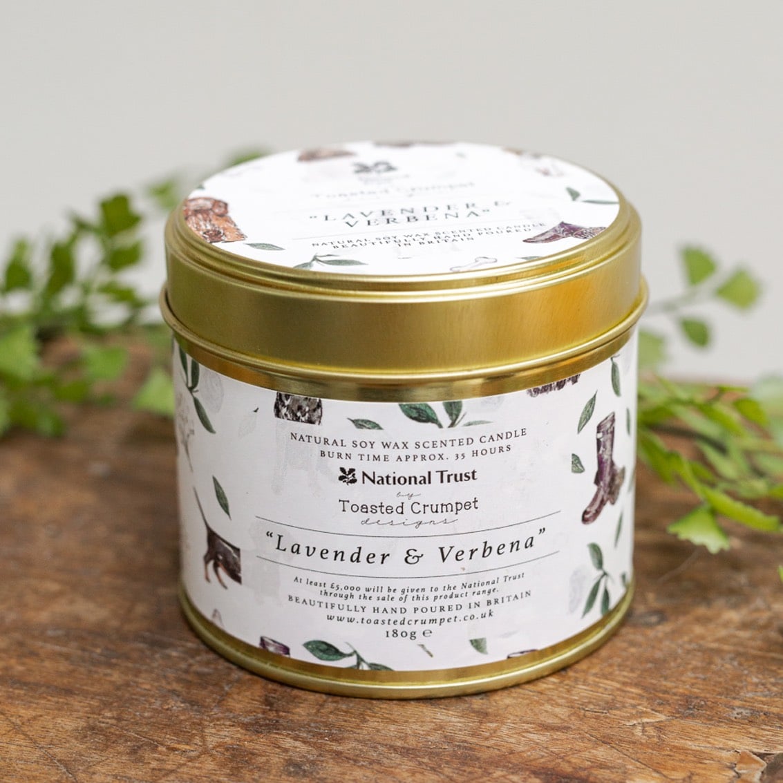 Toasted Crumpet - Lavender & Verbena Candle in Gold Tin – No.14 Ampthill